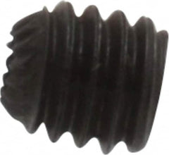 Unbrako - M4, 4mm OAL, Knurled Cup Point Set Screw - Grade 45H Alloy Steel, 2mm Key - Americas Industrial Supply