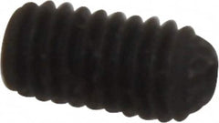 Unbrako - M4, 8mm OAL, Knurled Cup Point Set Screw - Grade 45H Alloy Steel, 2mm Key - Americas Industrial Supply