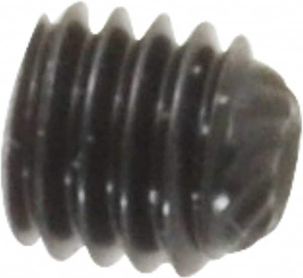 Unbrako - M5, 5mm OAL, Knurled Cup Point Set Screw - Grade 45H Alloy Steel, 2.5mm Key - Americas Industrial Supply