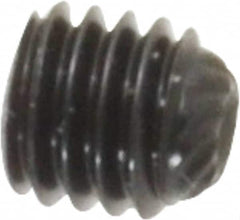 Unbrako - M5, 5mm OAL, Knurled Cup Point Set Screw - Grade 45H Alloy Steel, 2.5mm Key - Americas Industrial Supply