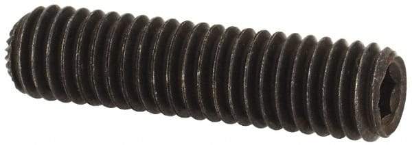 Unbrako - M5, 20mm OAL, Knurled Cup Point Set Screw - Grade 45H Alloy Steel, 2.5mm Key - Americas Industrial Supply