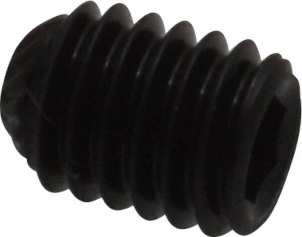 Unbrako - M6, 8mm OAL, Knurled Cup Point Set Screw - Grade 45H Alloy Steel, 3mm Key - Americas Industrial Supply