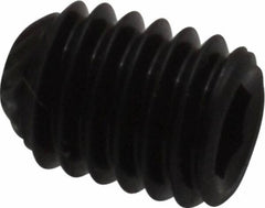 Unbrako - M6, 8mm OAL, Knurled Cup Point Set Screw - Grade 45H Alloy Steel, 3mm Key - Americas Industrial Supply
