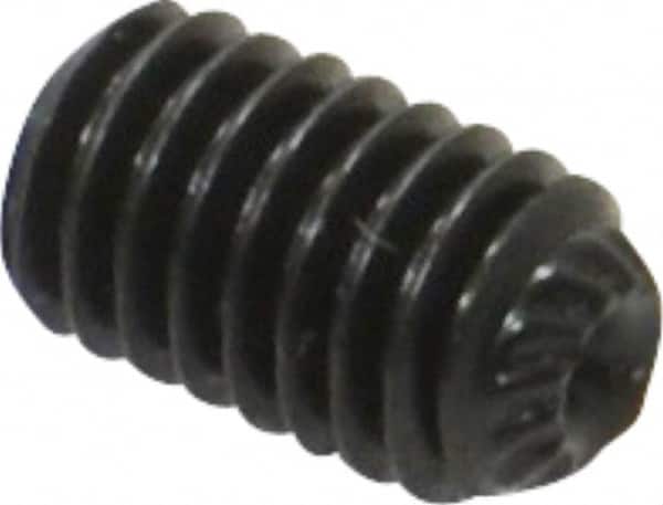 Unbrako - M6, 10mm OAL, Knurled Cup Point Set Screw - Grade 45H Alloy Steel, 3mm Key - Americas Industrial Supply