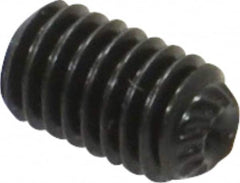 Unbrako - M6, 10mm OAL, Knurled Cup Point Set Screw - Grade 45H Alloy Steel, 3mm Key - Americas Industrial Supply