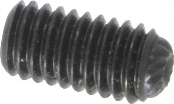 Unbrako - M6, 12mm OAL, Knurled Cup Point Set Screw - Grade 45H Alloy Steel, 3mm Key - Americas Industrial Supply