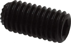 Unbrako - M8, 16mm OAL, Knurled Cup Point Set Screw - Grade 45H Alloy Steel, 4mm Key - Americas Industrial Supply