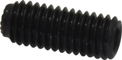 Unbrako - M8, 20mm OAL, Knurled Cup Point Set Screw - Grade 45H Alloy Steel, 4mm Key - Americas Industrial Supply