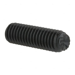 Unbrako - M8, 25mm OAL, Knurled Cup Point Set Screw - Grade 45H Alloy Steel, 4mm Key - Americas Industrial Supply