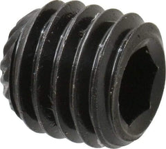 Unbrako - M10, 10mm OAL, Knurled Cup Point Set Screw - Grade 45H Alloy Steel, 5mm Key - Americas Industrial Supply