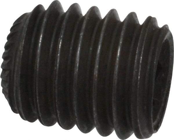 Unbrako - M10, 12mm OAL, Knurled Cup Point Set Screw - Grade 45H Alloy Steel, 5mm Key - Americas Industrial Supply