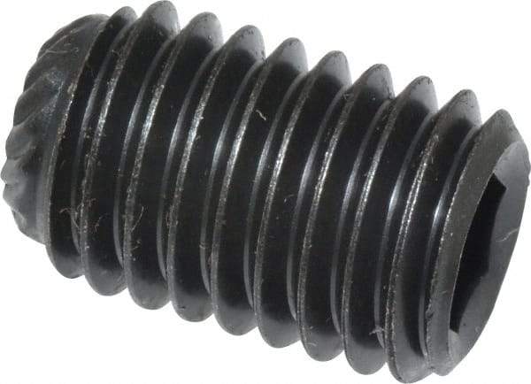 Unbrako - M10, 16mm OAL, Knurled Cup Point Set Screw - Grade 45H Alloy Steel, 5mm Key - Americas Industrial Supply