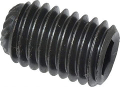 Unbrako - M10, 16mm OAL, Knurled Cup Point Set Screw - Grade 45H Alloy Steel, 5mm Key - Americas Industrial Supply