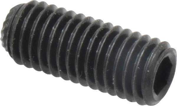 Unbrako - M10, 25mm OAL, Knurled Cup Point Set Screw - Grade 45H Alloy Steel, 5mm Key - Americas Industrial Supply