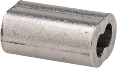 Value Collection - 1/16" Oval Compression Sleeve - Aluminum - Americas Industrial Supply