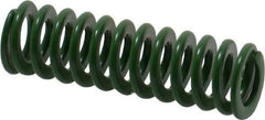 Associated Spring Raymond - 10mm Hole Diam, 5mm Rod Diam, 1-1/4" Free Length, Green Die Spring - 111.4 N Max Deflection, 13.1mm Max Deflection, Light Duty, Chromium Alloy Steel - Americas Industrial Supply