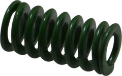 Associated Spring Raymond - 12.5mm Hole Diam, 6.3mm Rod Diam, 1" Free Length, Green Die Spring - 241 N Max Deflection, 10.3mm Max Deflection, Light Duty, Chromium Alloy Steel - Americas Industrial Supply