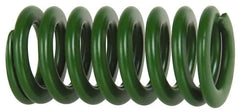 Associated Spring Raymond - 63mm Hole Diam, 38mm Rod Diam, 1" Free Length, Green Die Spring - 5670 N Max Deflection, 30mm Max Deflection, Light Duty, Chromium Alloy Steel - Americas Industrial Supply