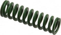 Associated Spring Raymond - 16mm Hole Diam, 8mm Rod Diam, 2" Free Length, Green Die Spring - 328.1 N Max Deflection, 20.9mm Max Deflection, Light Duty, Chromium Alloy Steel - Americas Industrial Supply