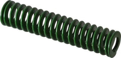 Associated Spring Raymond - 20mm Hole Diam, 10mm Rod Diam, 3-1/2" Free Length, Green Die Spring - 490 N Max Deflection, 35mm Max Deflection, Light Duty, Chromium Alloy Steel - Americas Industrial Supply