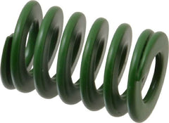 Associated Spring Raymond - 25mm Hole Diam, 12.5mm Rod Diam, 1-1/2" Free Length, Green Die Spring - 930 N Max Deflection, 15mm Max Deflection, Light Duty, Chromium Alloy Steel - Americas Industrial Supply