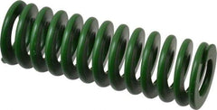 Associated Spring Raymond - 25mm Hole Diam, 12.5mm Rod Diam, 3" Free Length, Green Die Spring - 840 N Max Deflection, 30mm Max Deflection, Light Duty, Chromium Alloy Steel - Americas Industrial Supply