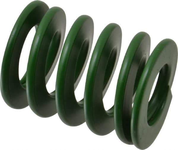 Associated Spring Raymond - 40mm Hole Diam, 20mm Rod Diam, 2" Free Length, Green Die Spring - 1840 N Max Deflection, 20mm Max Deflection, Light Duty, Chromium Alloy Steel - Americas Industrial Supply