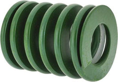 Associated Spring Raymond - 50mm Hole Diam, 25mm Rod Diam, 2-1/2" Free Length, Green Die Spring - 3900 N Max Deflection, 25mm Max Deflection, Light Duty, Chromium Alloy Steel - Americas Industrial Supply