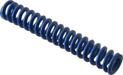 Associated Spring Raymond - 12.5mm Hole Diam, 6.3mm Rod Diam, 3" Free Length, Blue Die Spring - 294.8 N Max Deflection, 28.9mm Max Deflection, Medium Duty, Chromium Alloy Steel - Americas Industrial Supply