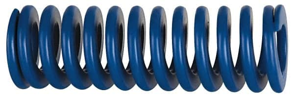 Associated Spring Raymond - 40mm Hole Diam, 20mm Rod Diam, 10" Free Length, Blue Die Spring - 2859.5 N Max Deflection, 95mm Max Deflection, Medium Duty, Chromium Alloy Steel - Americas Industrial Supply