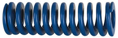 Associated Spring Raymond - 16mm Hole Diam, 8mm Rod Diam, 3-1/2" Free Length, Blue Die Spring - 513.8 N Max Deflection, 33.8mm Max Deflection, Medium Duty, Chromium Alloy Steel - Americas Industrial Supply