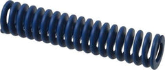 Associated Spring Raymond - 25mm Hole Diam, 12.5mm Rod Diam, 4-1/2" Free Length, Blue Die Spring - 1204 N Max Deflection, 43mm Max Deflection, Medium Duty, Chromium Alloy Steel - Americas Industrial Supply