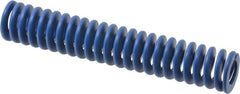 Associated Spring Raymond - 25mm Hole Diam, 12.5mm Rod Diam, 5-1/2" Free Length, Blue Die Spring - 1206.4 N Max Deflection, 52mm Max Deflection, Medium Duty, Chromium Alloy Steel - Americas Industrial Supply