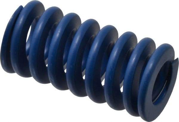 Associated Spring Raymond - 32mm Hole Diam, 16mm Rod Diam, 2-1/2" Free Length, Blue Die Spring - 2376 N Max Deflection, 24mm Max Deflection, Medium Duty, Chromium Alloy Steel - Americas Industrial Supply