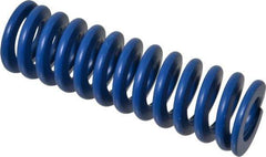 Associated Spring Raymond - 40mm Hole Diam, 20mm Rod Diam, 5" Free Length, Blue Die Spring - 3009.6001 N Max Deflection, 48mm Max Deflection, Medium Duty, Chromium Alloy Steel - Americas Industrial Supply