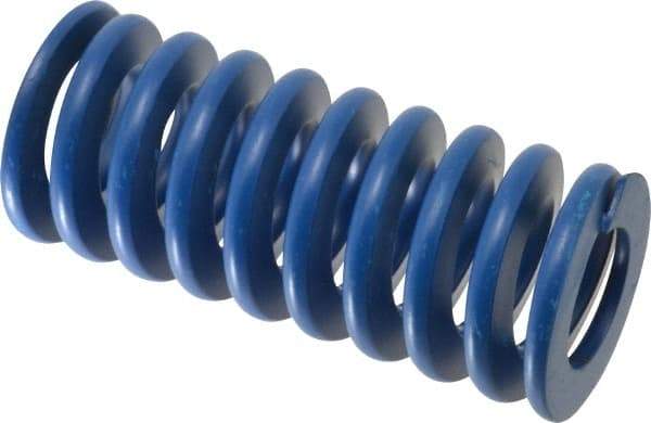 Associated Spring Raymond - 50mm Hole Diam, 25mm Rod Diam, 4-1/2" Free Length, Blue Die Spring - 4558 N Max Deflection, 43mm Max Deflection, Medium Duty, Chromium Alloy Steel - Americas Industrial Supply