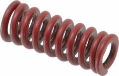 Associated Spring Raymond - 10mm Hole Diam, 5mm Rod Diam, 1" Free Length, Red Die Spring - 165.8 N Max Deflection, 7.5mm Max Deflection, Strong Duty, Chromium Alloy Steel - Americas Industrial Supply