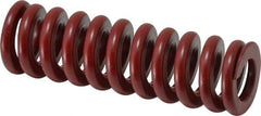 Associated Spring Raymond - 20mm Hole Diam, 10mm Rod Diam, 2-1/2" Free Length, Red Die Spring - 1636.9 N Max Deflection, 19mm Max Deflection, Strong Duty, Chromium Alloy Steel - Americas Industrial Supply