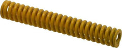 Associated Spring Raymond - 10mm Hole Diam, 5mm Rod Diam, 2-1/2" Free Length, Yellow Die Spring - 211.2 N Max Deflection, 16mm Max Deflection, Extra Strong, Chromium Alloy Steel - Americas Industrial Supply