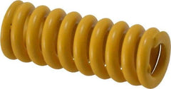 Associated Spring Raymond - 12.5mm Hole Diam, 6.3mm Rod Diam, 1-1/4" Free Length, Yellow Die Spring - 351.2 N Max Deflection, 8mm Max Deflection, Extra Strong, Chromium Alloy Steel - Americas Industrial Supply