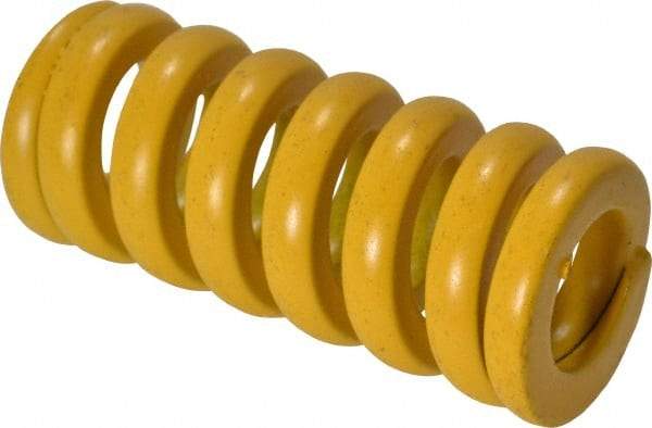 Associated Spring Raymond - 20mm Hole Diam, 10mm Rod Diam, 1-3/4" Free Length, Yellow Die Spring - 1639 N Max Deflection, 11mm Max Deflection, Extra Strong, Chromium Alloy Steel - Americas Industrial Supply