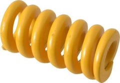 Associated Spring Raymond - 25mm Hole Diam, 12.5mm Rod Diam, 2" Free Length, Yellow Die Spring - 2697.5 N Max Deflection, 13mm Max Deflection, Extra Strong, Chromium Alloy Steel - Americas Industrial Supply