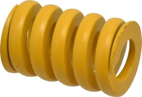 Associated Spring Raymond - 50mm Hole Diam, 25mm Rod Diam, 3-1/2" Free Length, Yellow Die Spring - 10868 N Max Deflection, 19mm Max Deflection, Extra Strong, Chromium Alloy Steel - Americas Industrial Supply