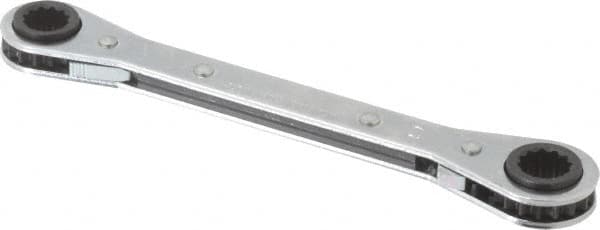 Proto - 11mm x 12mm 12 Point Reversible Ratcheting Box Wrench - Double End, 1-5/8" Head Diam x 1/2" Head Thickness, 6" OAL, Steel, Chrome Finish - Americas Industrial Supply