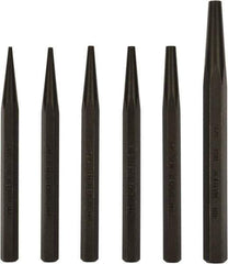 Mayhew - 6 Piece, 3/32 to 5/16", Starter Punch Set - Hex Shank, Steel, Comes in Pouch - Americas Industrial Supply