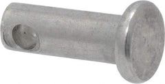 Made in USA - 3/16" Pin Diam, 1/2" OAL, Standard Clevis Pin - 3/32" Hole, 13/32" Usable Length, Uncoated Stainless Steel - Americas Industrial Supply