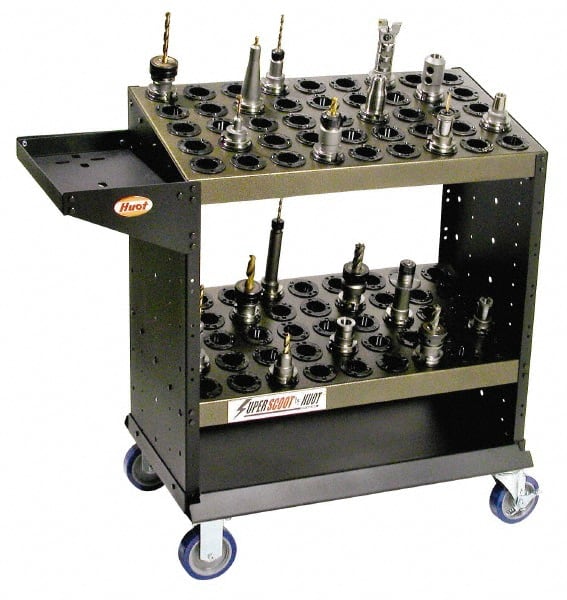 Huot - 52 Tool Capacity, 50 Taper Size SuperScoot CNC Tool Cart - Americas Industrial Supply