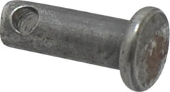 Made in USA - 3/16" Pin Diam, 1/2" OAL, Standard Clevis Pin - 3/32" Hole, 13/32" Usable Length, Uncoated Steel - Americas Industrial Supply