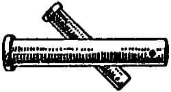 Made in USA - 3/4" Pin Diam, 3-3/4" OAL, Standard Clevis Pin - 5/32" Hole, 3-19/32" Usable Length, Zinc-Plated Steel - Americas Industrial Supply