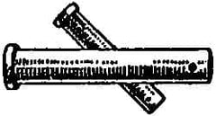 Made in USA - 3/4" Pin Diam, 3-3/4" OAL, Standard Clevis Pin - 5/32" Hole, 3-19/32" Usable Length, Zinc-Plated Steel - Americas Industrial Supply